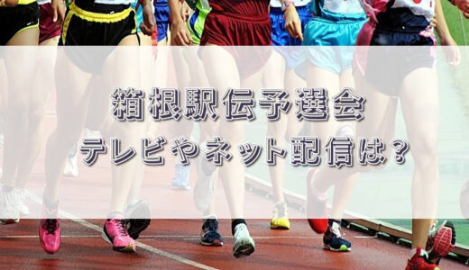 箱根駅伝の予選会2022のテレビ放送予定やネット配信は？コースや出場校も！